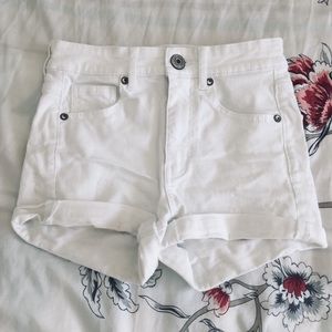 ae white shorts